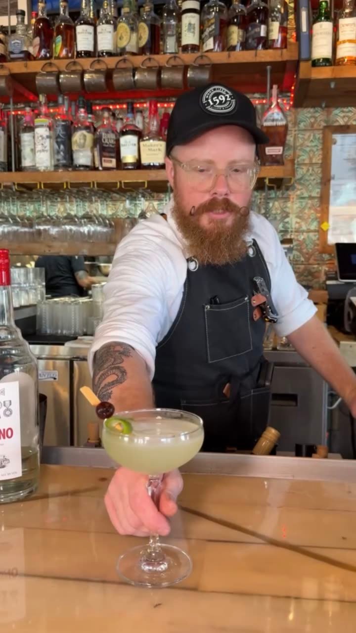 Bartender Eli at 1592 Wood Fired, Sarasota, photographed by Siesta Media