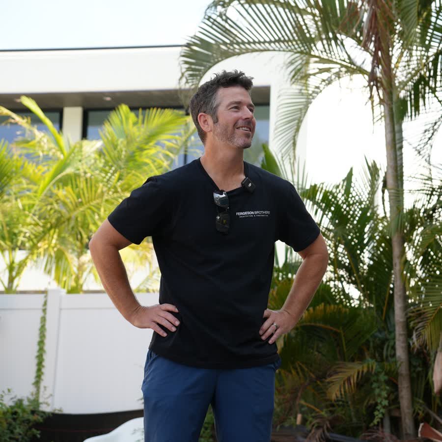 Adam Fergeson of Fergeson Brothers Architecture and Construction on a job site in Sarasota