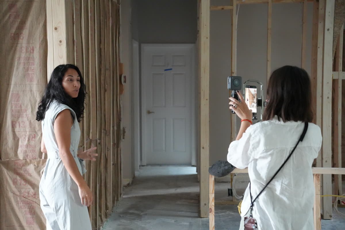 The Siesta Media team filming on location at a Sarasota client's home build